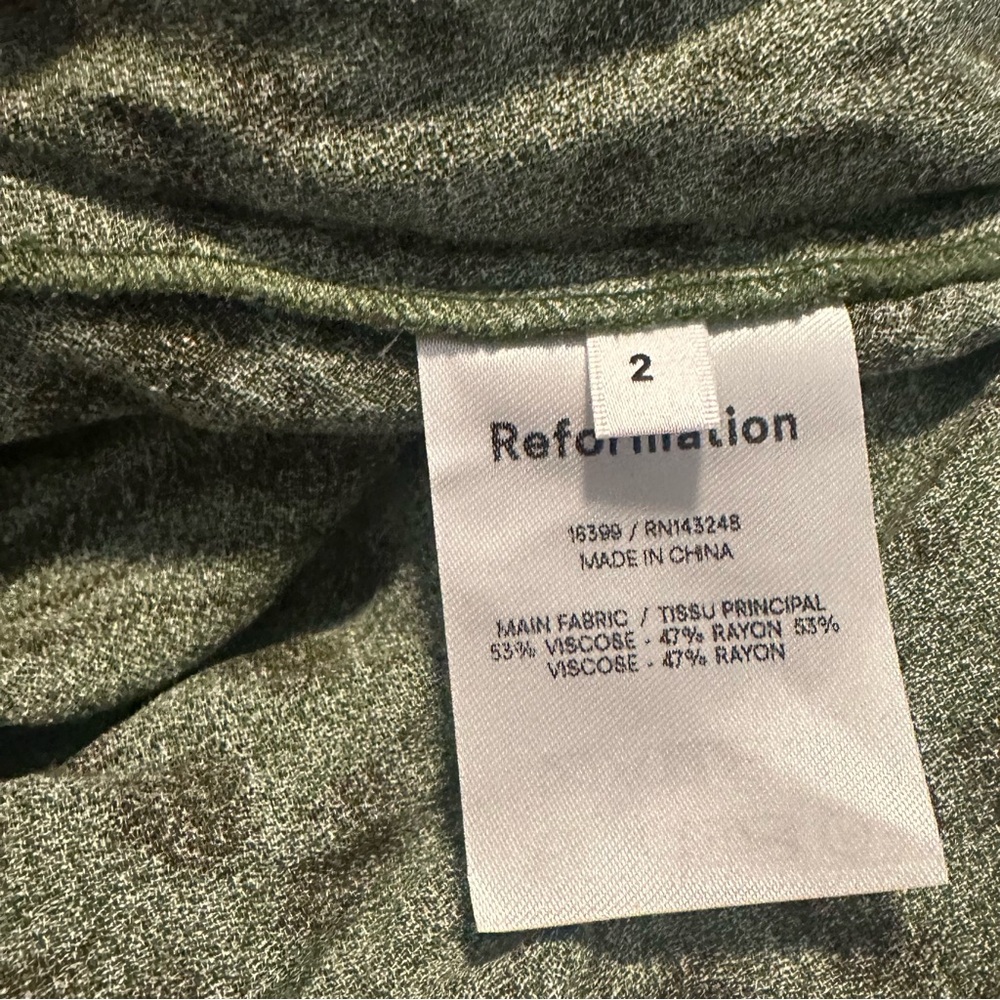 Women’s Reformation Mochi Jungle Animal Print Green Dress Party Event‎ Size 2. - Picture 8 of 10